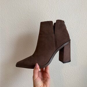 Vince Camuto Brown Suede Ankle Boots